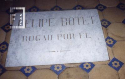 Placa homenaje a Felipe Botet en Capilla del Hospital San Felipe