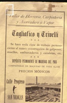 Taller Tagliaficco y Crivelli, año 1902