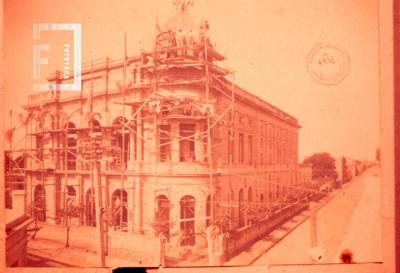 Teatro Municipal durante su construcción, 1907