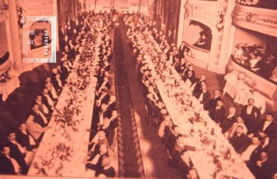 Teatro Municipal, banquete a Morteo, año 1912