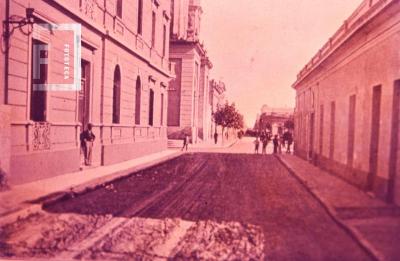 Calle Mitre desde Aguiar, año 1905