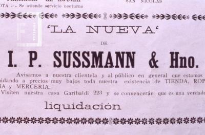 Librería Sussmann, año 1902