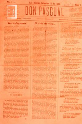 Periódico //Don Pascual//, 11 de septiembre de 1904