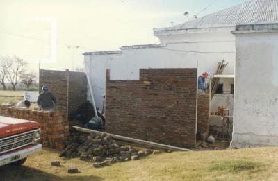 Construcción baños Anfiteatro, junto al Instituto Sanmartiniano, Parque San Martín