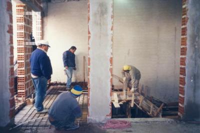 Construcción escalera hacia el Auditorio