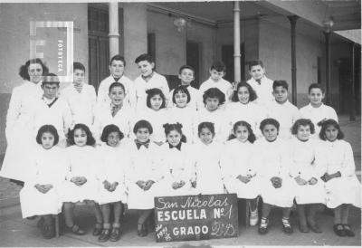 Alumnos 2º grado B, Escuela Nº 1 San Nicolás, año 1951