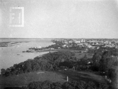 Vista de San Nicolás desde el tanque de las ex Aguas Corrientes