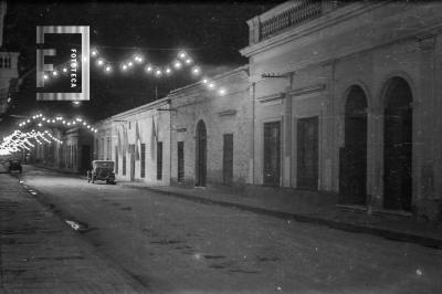 Calle Nación y Casa del Acuerdo, nocturno