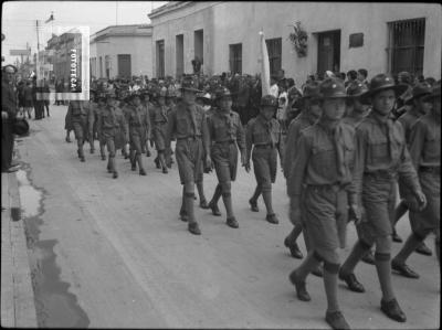 Homenaje a León Guruciaga y desfile Boy Scouts, 11 de septiembre de 1934