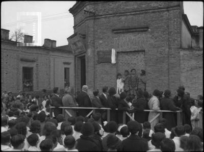 11 de septiembre de 1933, inauguración calle Guruciaga, descubren placa