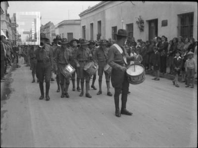 Homenaje a León Guruciaga y desfile Boy Scouts, 11 de septiembre de 1934