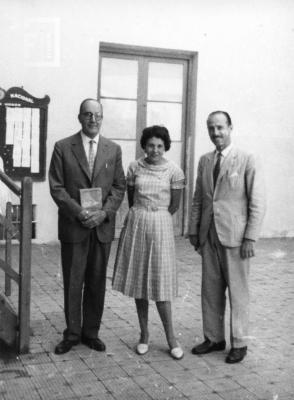 Ing. Juan B. Arámburu, Celia F. V. de Marcone y Héctor B. Orsi