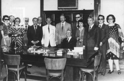 Grupo de Rumbo con Jorge Luis Borges
