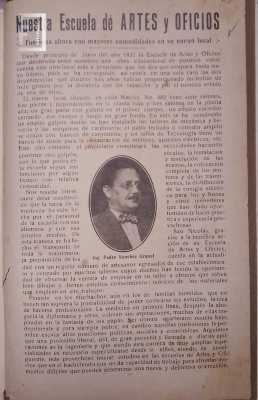 Artículo Escuela Artes y Oficios - Anuario San Nicolás 1931