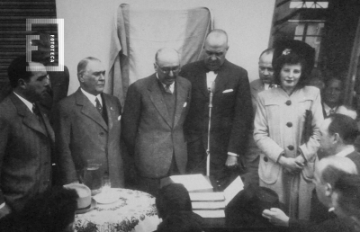 Acto inaugural de la Caja Regional de Préstamos y Ahorro controlada por el Banco de la Nación Argentina - Gral. Rojo 