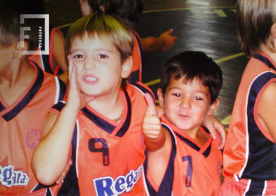 Integrantes equipo básquet infantil 
