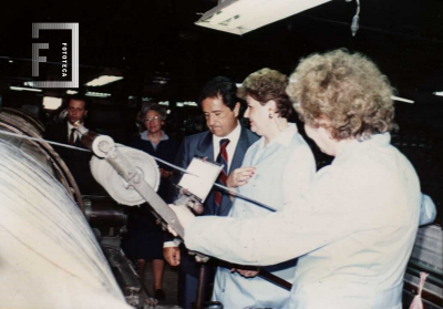Visita del Dr. Duhalde - Fábrica Textil La Emilia