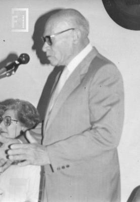 Gregorio Santiago Chervo en presentación del libro //Hospital y Asilo San Felipe//