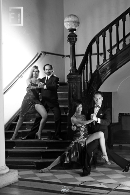 Retrato bailarines de tango