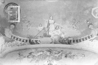 Cúpula del teatro, pintura de Rafael Barone