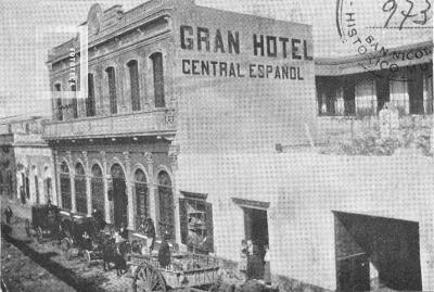 Hotel Central Español, Mitre entre Francia y Urquiza (demolido déc. 1940, hoy edificio //Albor//)