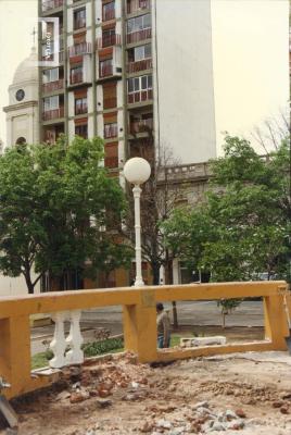 Construcción de la Peatonal. Remodelación de la rotonda