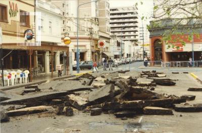 Construcción de la Peatonal