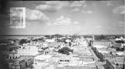 Vista de San Nicolás desde el edificio Sarmiento, hacia el sudeste