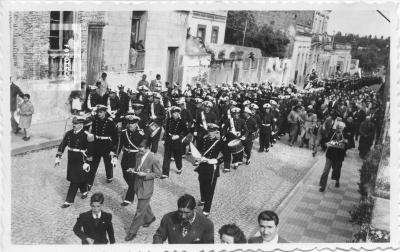 Acto llegada de los restos de Azopardo. Guardias Nacionales, llegando a Lavalle