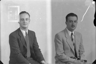 2 retratos, a la derecha Ginés García; el otro puede ser Linlaud