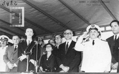 Acto sesquicentenario del Primer Combate Naval. Palco oficial