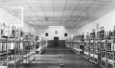 Escuela de Zapadores Pontoneros Z. P. 2. Servicio Militar clase 1917. Dormitorio