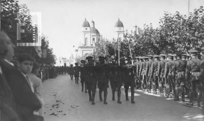 Escuela de Zapadores Pontoneros Z. P. 2. Servicio Militar clase 1917. Jura de la bandera