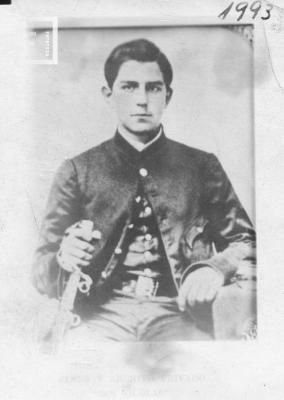Francisco Díaz, abanderado del Batallón San Nicolás de Guardias Nacionales, en Cepeda
