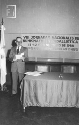 VIII Jornadas Nacionales de Numismática y Medallística. Ing. Teobaldo Catena. Apertura de jornadas