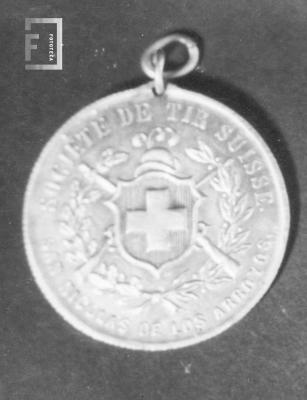 Medalla Sociedad Tiro Suizo de San Nicolás, 1874 (anverso)