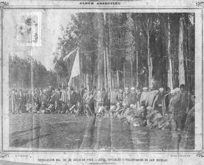 Jefes, oficiales y voluntarios de San Nicolás durante la Revolución de 1893